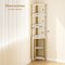 6-Tier Corner Bookshelf with Storage Cabinet 67 Inch Industrial Bookcase